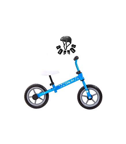 Grupo K-2 Bicicleta De Iniciación Sin Pedales para Niños con Cuadro de Acero Resistente con Manillar Ergonómico y Sillín Ajustable Rueda de 10" para Niños de 2 a 5 Años Azul