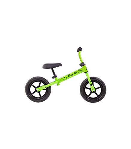 Grupo K-2 Bicicleta De Iniciación Sin Pedales para Niños con Cuadro de Acero Resistente con Manillar Ergonómico y Sillín Ajustable Rueda de 10" para Niños de 2 a 5 Años Verde