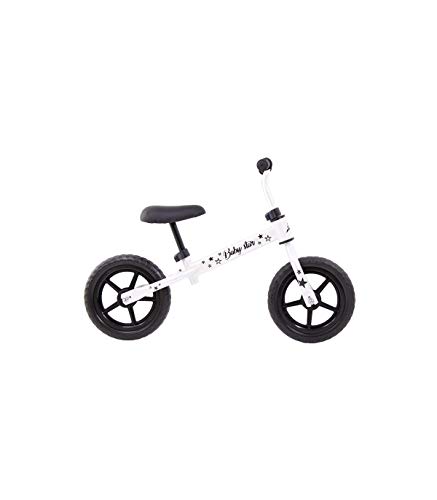 Grupo K-2 Bicicleta De Iniciación Sin Pedales para Niños con Cuadro de Acero Resistente con Manillar Ergonómico y Sillín Ajustable Rueda de 10" para Niños de 2 a 5 Años Blanco
