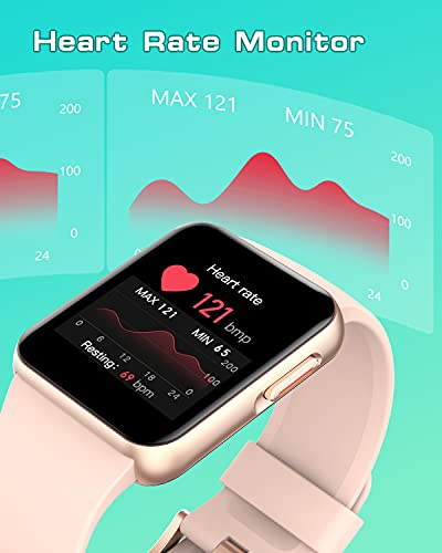 GRV Smart Watch, Reloj Inteligente Mujer Hombre con Pulsímetro Monitor de Sueño Oxígeno en Sangre Reloj Pulsera Actividad Inteligente, 10 Modos Deporte Smartwatch para Android iOS