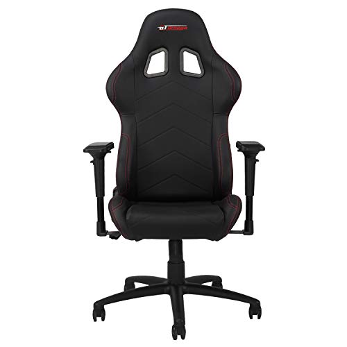 GT OMEGA Pro Silla de Juego Racing con Soporte Lumbar Silla de Oficina Ergonómica de Cuero con 4D Reposabrazos Ajustable y Respaldo Reclinable - Esport Seat para Consola de Juegos - Negro