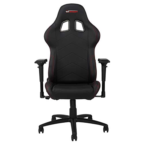 GT OMEGA Pro Silla de Juego Racing con Soporte Lumbar Silla de Oficina Ergonómica de Cuero con 4D Reposabrazos Ajustable y Respaldo Reclinable - Esport Seat para Consola de Juegos - Negro