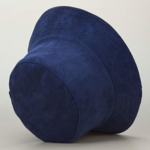 GTHTTT Gorro De Cubo con Estilo Pana Doble Cara Fashionable Look Al Aire Libre Sombrero De Pescador Diseño Clásico Sombrero De Felpa,Negro,58cm