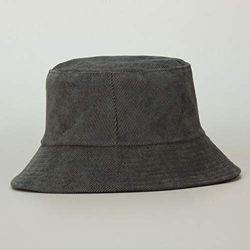 GTHTTT Gorro De Cubo con Estilo Pana Doble Cara Fashionable Look Al Aire Libre Sombrero De Pescador Diseño Clásico Sombrero De Felpa,Negro,58cm