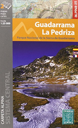 Guadarrama-La Pedriza. 2 mapas excursionistas. Escala 1:25.000. Editorial Alpina. Español, Française, English. (CARPETA ALPINA - 1/25.000)