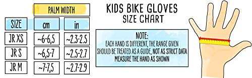 Guantes Bicicleta MTB BMX Ciclismo Montaña Carretera Fitness Gimnasio Bici Escalada Senderismo y Otros Deportes Guantes Deportivos Sin Dedos para Mujer y Hombre (JR XS ~6-6,5cm, Butterflies)