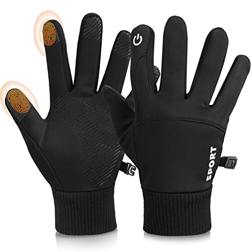 Guantes Ciclismo Hombre Mujer, Guantes Invierno Impermeables Que Mantienen el Calor, Guantes con Pantalla Táctil para Invierno, Ciclismo de montaña, Parejas, Hijos, Padres