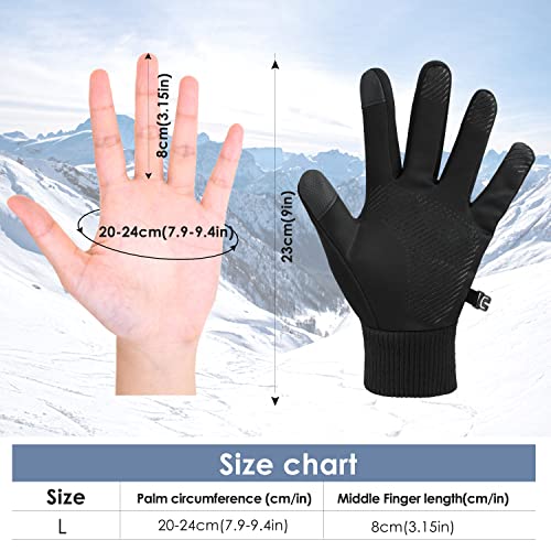 Guantes Ciclismo Hombre Mujer, Guantes Invierno Impermeables Que Mantienen el Calor, Guantes con Pantalla Táctil para Invierno, Ciclismo de montaña, Parejas, Hijos, Padres