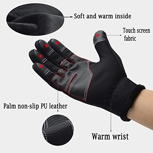 Guantes Ciclismo Invierno, Guantes Invierno para Correr, para ciclismo, correr, resistentes al viento, térmicos, para hombre y mujer