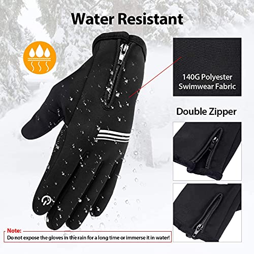 Guantes Ciclismo Invierno Otoño Guantes MTB Moto Bici Running Hombre Mujer Antideslizante Pantalla Táctil a Prueba de Viento Impermeable para Bicicleta Carrera jardineria Senderismo Acampada LEMEGO