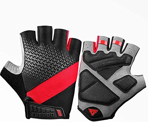 Guantes de bicicleta A prueba de golpes Guantes de bicicleta transpirables Gel Medio dedo Guantes de bicicleta de montaña Hombres y mujeres Deportes Accesorios para montar para bicicleta deportiva Pes