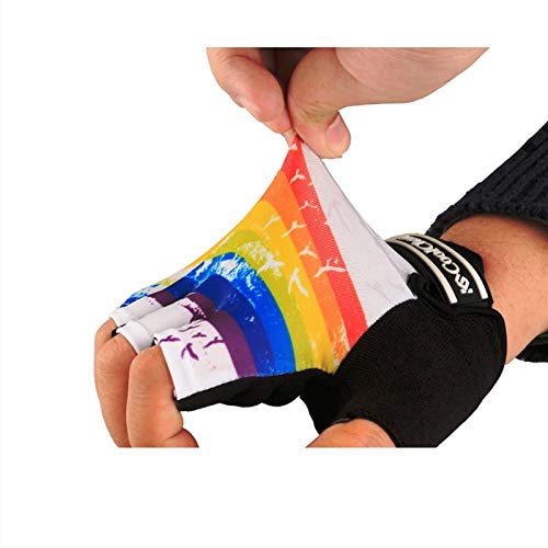 Guantes de Bicicleta Medio Dedo Hombres y Mujeres Verano Bicicleta de montaña Guantes de Bicicleta Carretera montaña Transpirable Guantes de Bicicleta a Prueba de Golpes - Negro, M