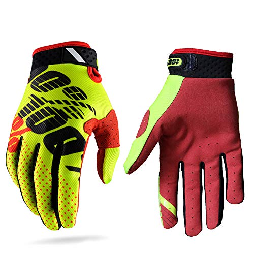 Guantes de carreras de motocross para hombres y mujeres; guantes deportivos con dedos completos en tallas S, M, L, XL y XXL