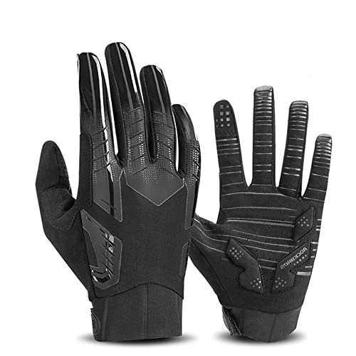 Guantes de Ciclismo a Prueba de Viento Pantalla táctil Montar MTB Bicicleta Guantes térmicos Motocicleta cálida Invierno Otoño Guantes de Bicicleta -a129-XL