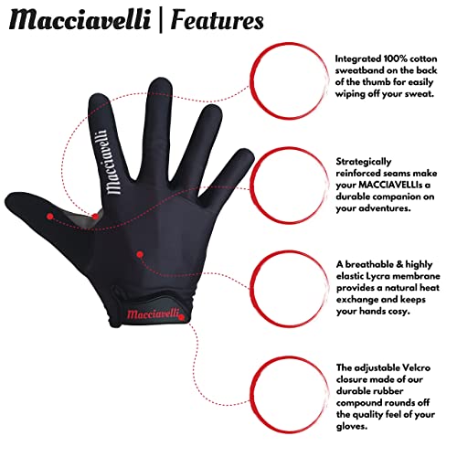 Guantes de Ciclismo, Guantes MTB, Guantes Táctiles Apto para Bicicleta de Carretera y de Montaña, para Hombres y Mujeres (Negro)