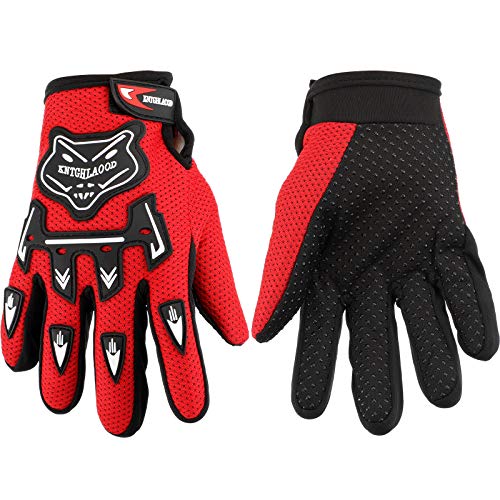 Guantes de Deportes de Invierno de Niños Guantes Deportivos de Carreras de Potencia Guantes de Motocross Guantes de Ciclismo de Invierno para Montar en Bicicleta Senderismo Niños (Rojo)