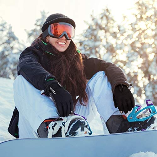 Guantes de Invierno Guantes Moto y Ciclismo Senderismo para Hombre y Mujer Guantes de Deporte con Forro de Lana Gruesa Cremallera Trasera Adicional Guantes de Pantalla Táctil – XXL