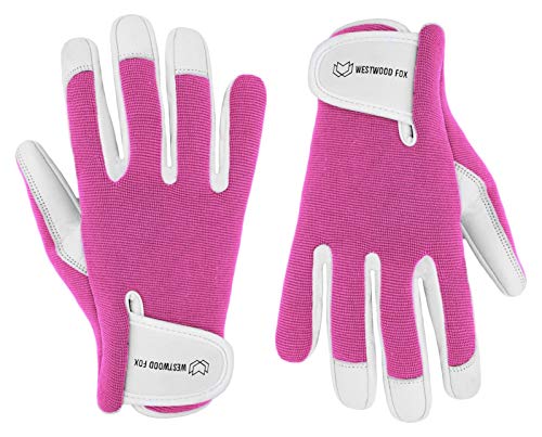 Guantes de jardinería de cuero para mujer y hombre, a prueba de espinas, guantes de trabajo para jardín, rosa