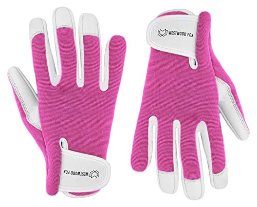 Guantes de jardinería de cuero para mujer y hombre, a prueba de espinas, guantes de trabajo para jardín, rosa