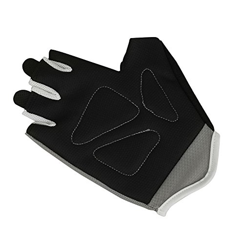 Guantes de Sports Fitness de Dedos Cortos Hombre Mujer Bicicleta Ciclismo Moto musculación Estrecho Transpirable Antideslizante para Ejercicios Escalada Senderismo, Gris, L(19.5-22.5CM)