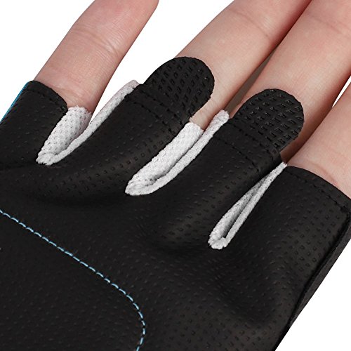 Guantes de Sports Fitness de Dedos Cortos Hombre Mujer Bicicleta Ciclismo Moto musculación Estrecho Transpirable Antideslizante para Ejercicios Escalada Senderismo, Gris, L(19.5-22.5CM)