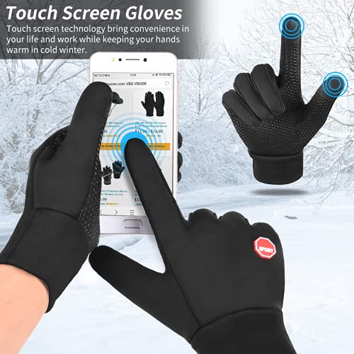 Guantes Invierno Ciclismo Hombre Mujer - Guantes de Pantalla Táctil Antideslizantes para Frio Ciclismo Running Bici Moto MTB para movil Tactiles Regalos Originales Amigo Navidad