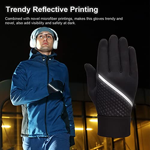 Guantes Invierno Ciclismo Hombre Mujer - Guantes Termicos para Frio con Reflectante Moto Ciclismo Running Bici MTB para movil Tactiles Regalos Originales Amigo Navidad Adolescentes Madres Padre