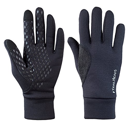 Guantes TrailHeads de tela Power Stretch para correr, compatibles con pantallas táctiles, hombre, Medium