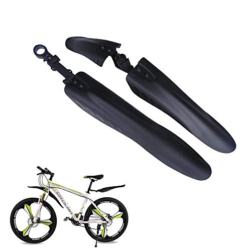 Guardabarros Bicicleta,Guardabarros de Bicicleta Ajustable,Guardabarros Portátiles para Bicicletas,Juego de Guardabarros Delantero y Trasero,para MTB,Bicicleta de Ciudad,Bicicleta de Trekking(Negro)