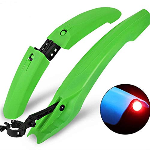 Guardabarros de bicicletas Fender bicicleta del lanzamiento rápido de la bicicleta Defensas traseras con LED de luz de ciclismo alas de barro guardia de bicicletas duradero Fender Accesorios de bicicl