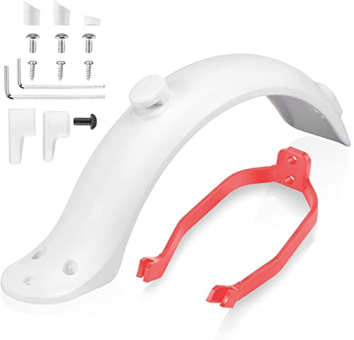 Guardabarros M365, Guardabarros Trasero para Xiaomi M365 / M365 Pro, con Soporte De Guardabarros, con Tornillos Y Tuercas, Scooter Accesorio, Adecuado para Xiaomi M365 / M365 Pro Scooter (Blanco)