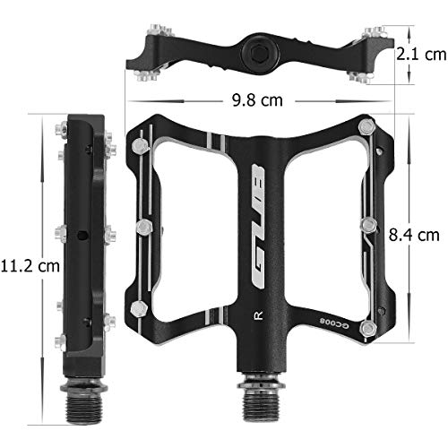 GUB GC008 Pedales de Bicicleta de Aluminio para MTB Trekking Bike BMX Freeride, etc.