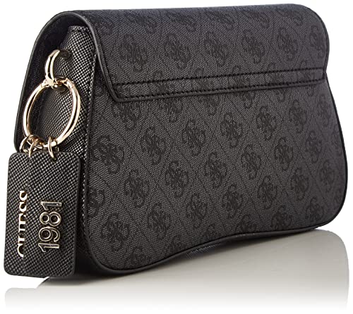 Guess Cordelia, Cordón con Logo Luxury para Mujer, Logotipo Coal, Talla única