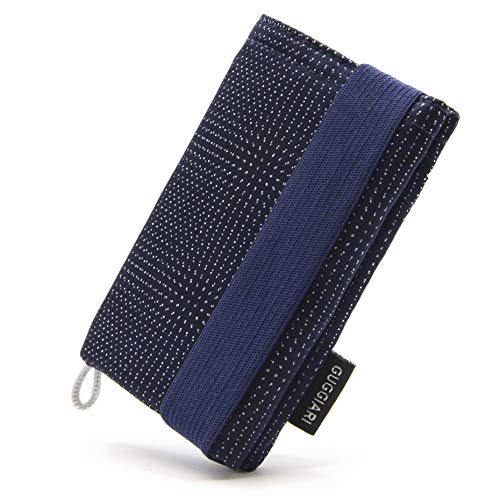 GUGGIARI®Tarjetero en Microfibra para Tarjetas de Crédito - Mini Cartera Anti RFID para Hombre - Billetera Ligera y Compacta-Billetes, Tarjetas, Llaves estarán Seguras en la Cartera Antirrobo(Pindot)