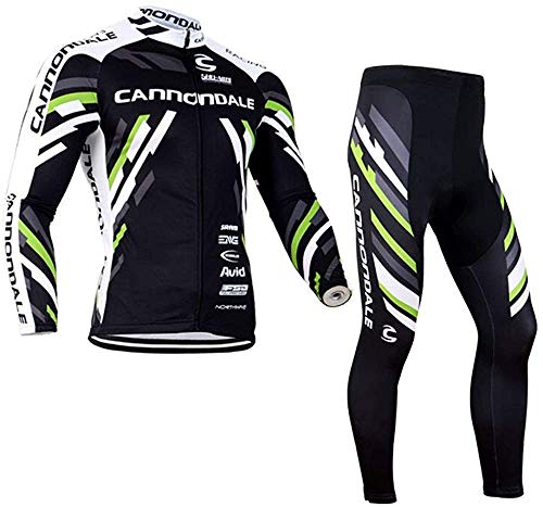 Gutsbox Maillots Ciclismo Hombre Ropa Ciclismo, Traje Ciclismo Hombre + Pantalon con 4D Acolchado De Gel, A Prueba De Viento, Transpirable