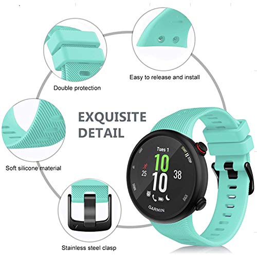 GVFM Correa Compatible con Garmin Forerunner 45, Pulsera Deportiva de Silicona de Repuesto para Forerunner 45 y Swim 2 (Azul Verdoso)