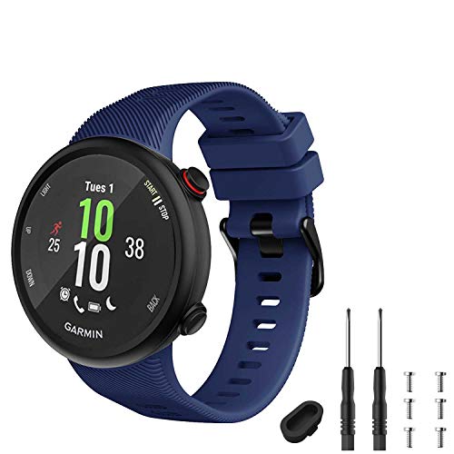 GVFM Correa Compatible con Garmin Forerunner 45, Pulsera Deportiva de Silicona de Repuesto para Forerunner 45 y Swim 2 (Nary)