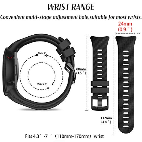 GVFM - Correa compatible con Garmin Forerunner 45s, pulsera deportiva de silicona de repuesto, blanco