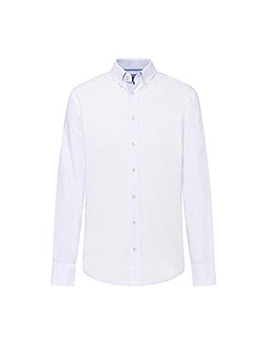 Hackett American Oxford MT Camisa, Blanco (White 800), X-Small para Hombre