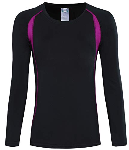 HAINES Conjunto Termico Mujer Ropa Interior Termica Esqui Camiseta Termica para Montaña Ciclismo Fitness Rosa Gr.42