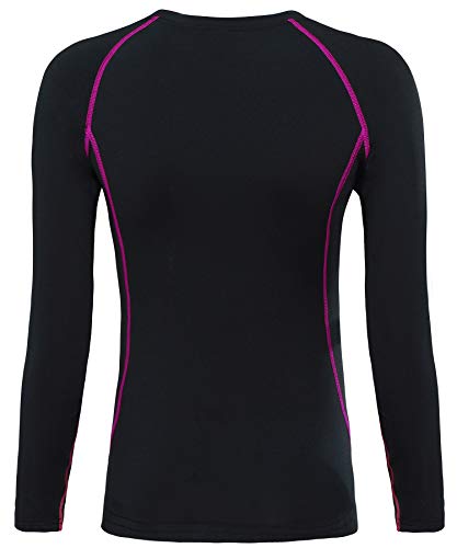 HAINES Conjunto Termico Mujer Ropa Interior Termica Esqui Camiseta Termica para Montaña Ciclismo Fitness Rosa Gr.42
