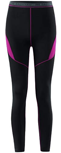 HAINES Conjunto Termico Mujer Ropa Interior Termica Esqui Camiseta Termica para Montaña Ciclismo Fitness Rosa Gr.42