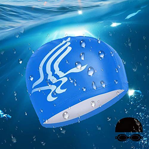 HAISSKY Gafas de Natación, Antiniebla Protección UV Sin Fugas Gafas Natación con Libre Clip de Nariz Enchufe de oído Gorro de baño para Hombres Mujeres Adultos Niños de la Juventud (Azul)