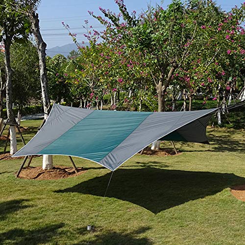Hamgock Rain Fly Tent Tarp, Tent Rain Fly Mose Camping Tarp, Camping Al Aire Libre Camping Doble Doble Tienda Impermeable Tarp, Protección UV, Ligero, Para Camping, Mochilero Y Aventura Al Aire Libre