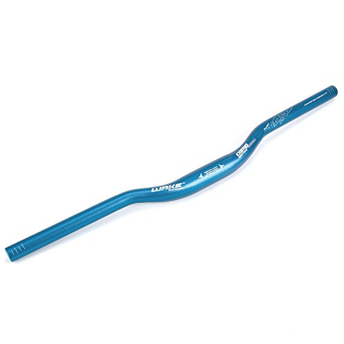 Hamimelon 31,8mm Manillar Elevado Curvo de Aleación de Aluminio para Bicicleta MTB Montaña Carretera Bici Universal (Azul, 720mm)