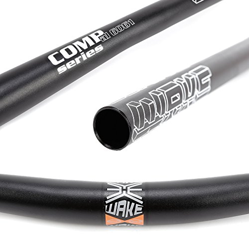 Hamimelon 31,8mm Manillar Elevado Curvo de Aleación de Aluminio para Bicicleta MTB Montaña Carretera Bici Universal (Negro, 620mm)