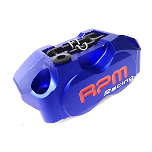 HAOHAODE yc9818 Motocicleta RPM Bomba de Freno Pinza de Freno 82mm Montaje 4 Pistón Radial Fit for Yamaha Kawasaki Scooter Dirt Bike Modificar (Color : O-Blue)