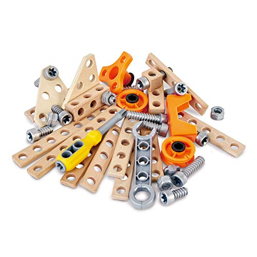 Hape Wooden Building Set Junior Inventor Starter Kit – Juego de construcción de madera (E3031)