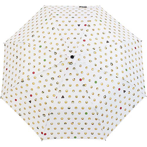 happy rain Mini AC, Parapluie pliants blanc white-allover 96 cm