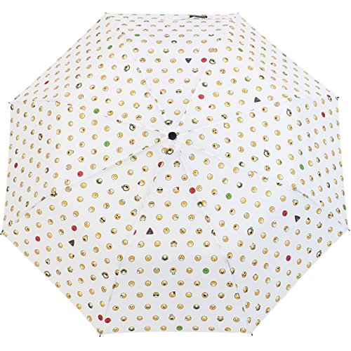 happy rain Mini AC, Parapluie pliants blanc white-allover 96 cm